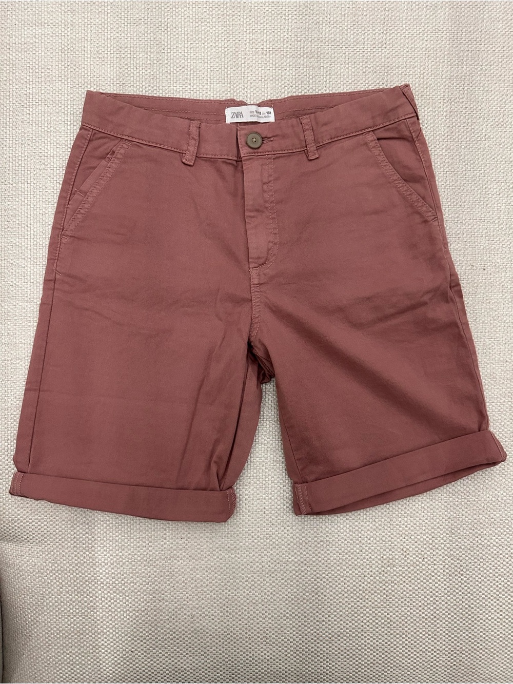 Zara Kids Rose-Mauve Chino Shorts